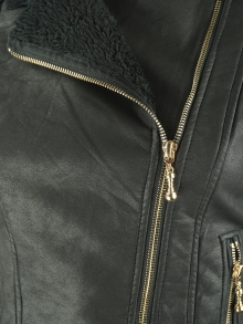 Дамско яке с топла подплата колекция 2016 - черно