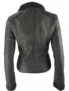 Дамско яке с топла подплата колекция 2016 - черно