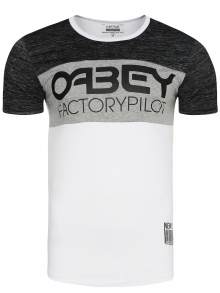 Мъжка тениска "OABEY" - бяла