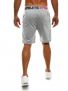 Мъжки шорти Athletic Style - светло сиви
