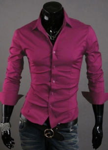 Втален модел мъжка риза - циклама
