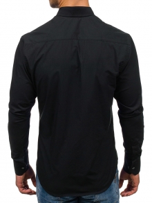 Нов модел мъжка риза Черна 2021