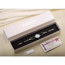 ETEVON Дамски Сребърен Аналогов Кварцов Часовник