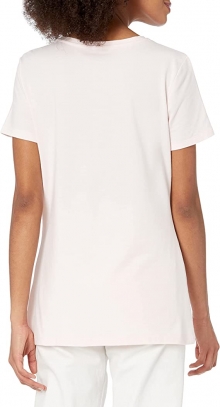 Комплект от 2 броя Дамска стандартна тениска Памук Розова и Светло сива