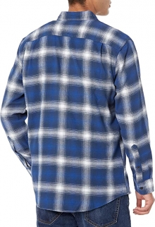 Мъжка риза с дълъг ръкав Синьо каре