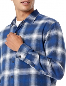 Мъжка риза с дълъг ръкав Синьо каре