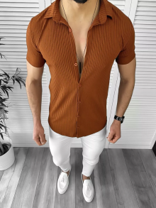 Мъжка риза с къс ръкав Феликс модел 2024