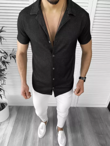 Мъжка риза с къс ръкав Витали модел 2024