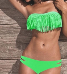Дамски зелен бански Модел на "Victoria Secret"
