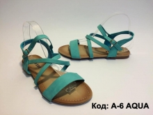 Дамски сандали аква цвят код: A-6 Aqua