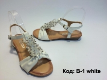 Отворен модел летни сандали код : B-1 White