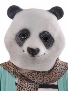 Маска с глава на панда