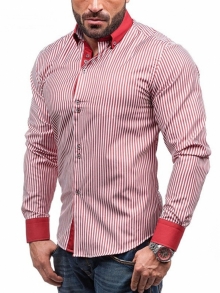 Нов модел карирана мъжка риза - червена