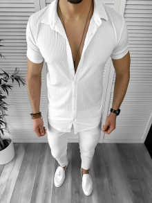 Мъжка риза с къс ръкав Лаурен модел 2024