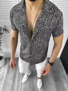 Мъжка риза с къс ръкав Аран модел 2024