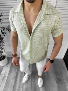 Мъжка риза с къс ръкав Леон модел 2024